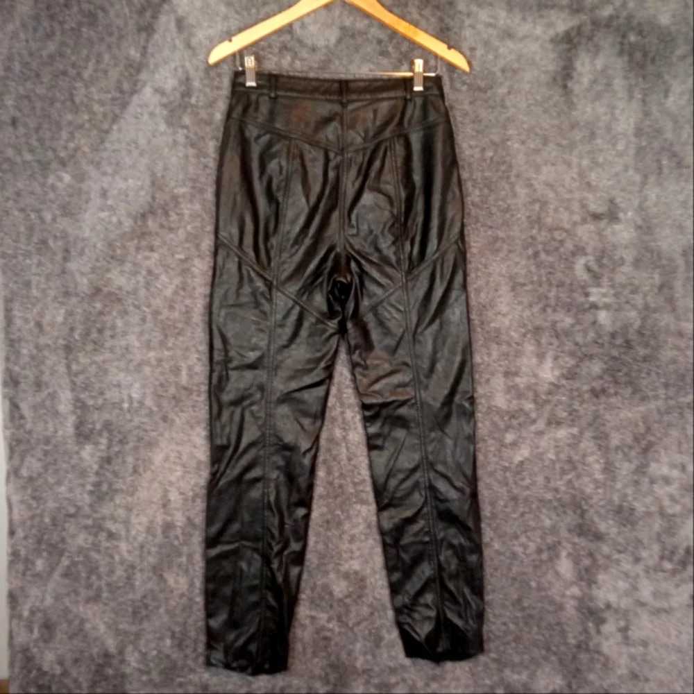 Aritza Wilfred Melina high waisted vegan leather black women's pants size 8 - Picture 4 of 9